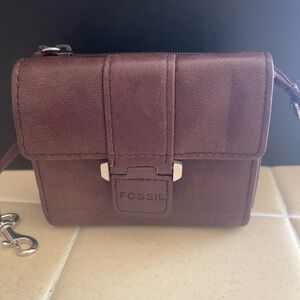 Fossil Brown Leather Mini wallet